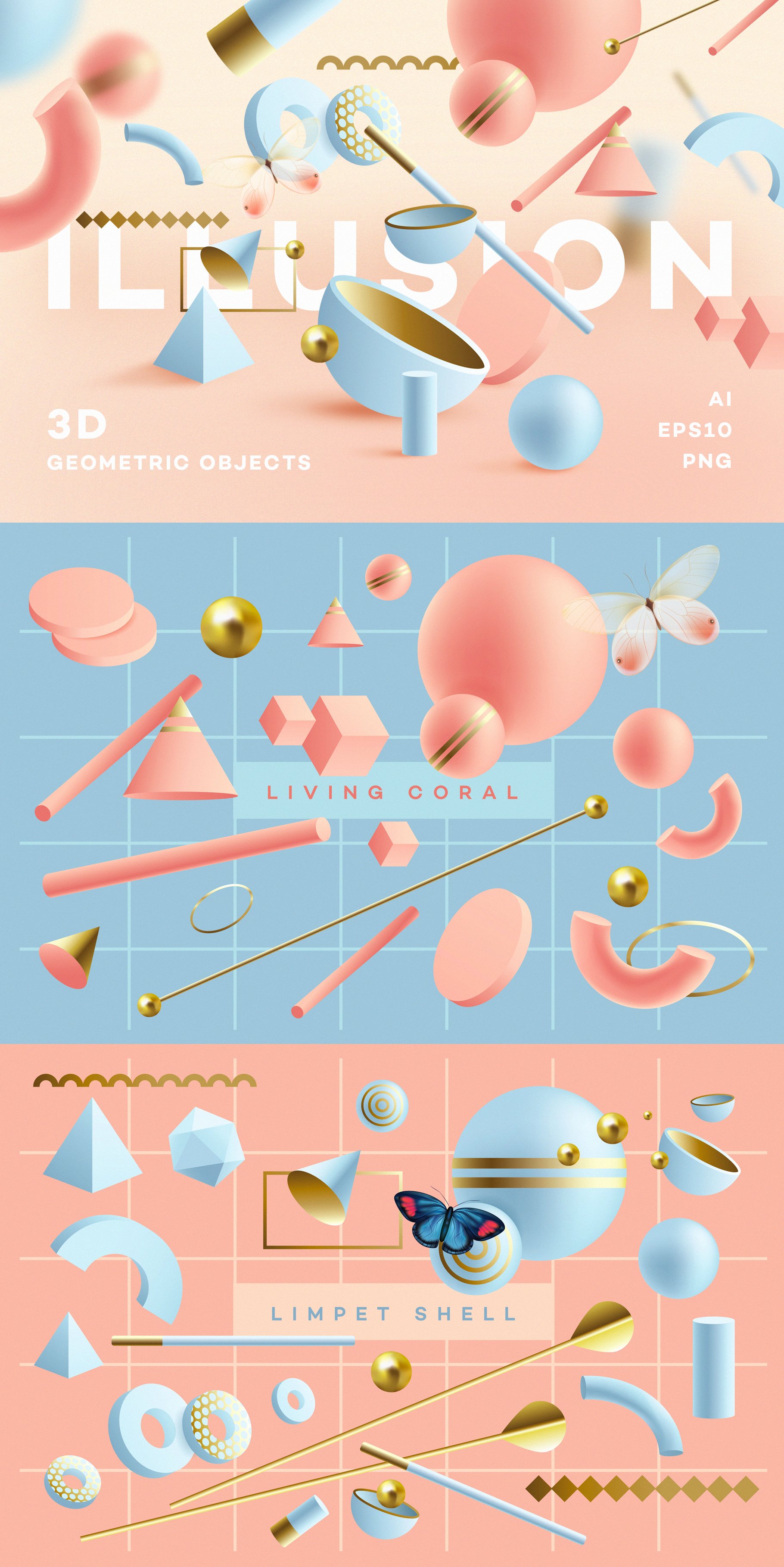 illusion-3d-geometric-objects-